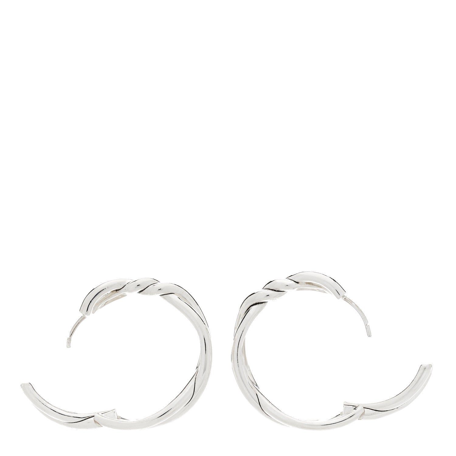 David Yurman Sterling Silver 30mm Continuance Hoop Earrings 3 of 6