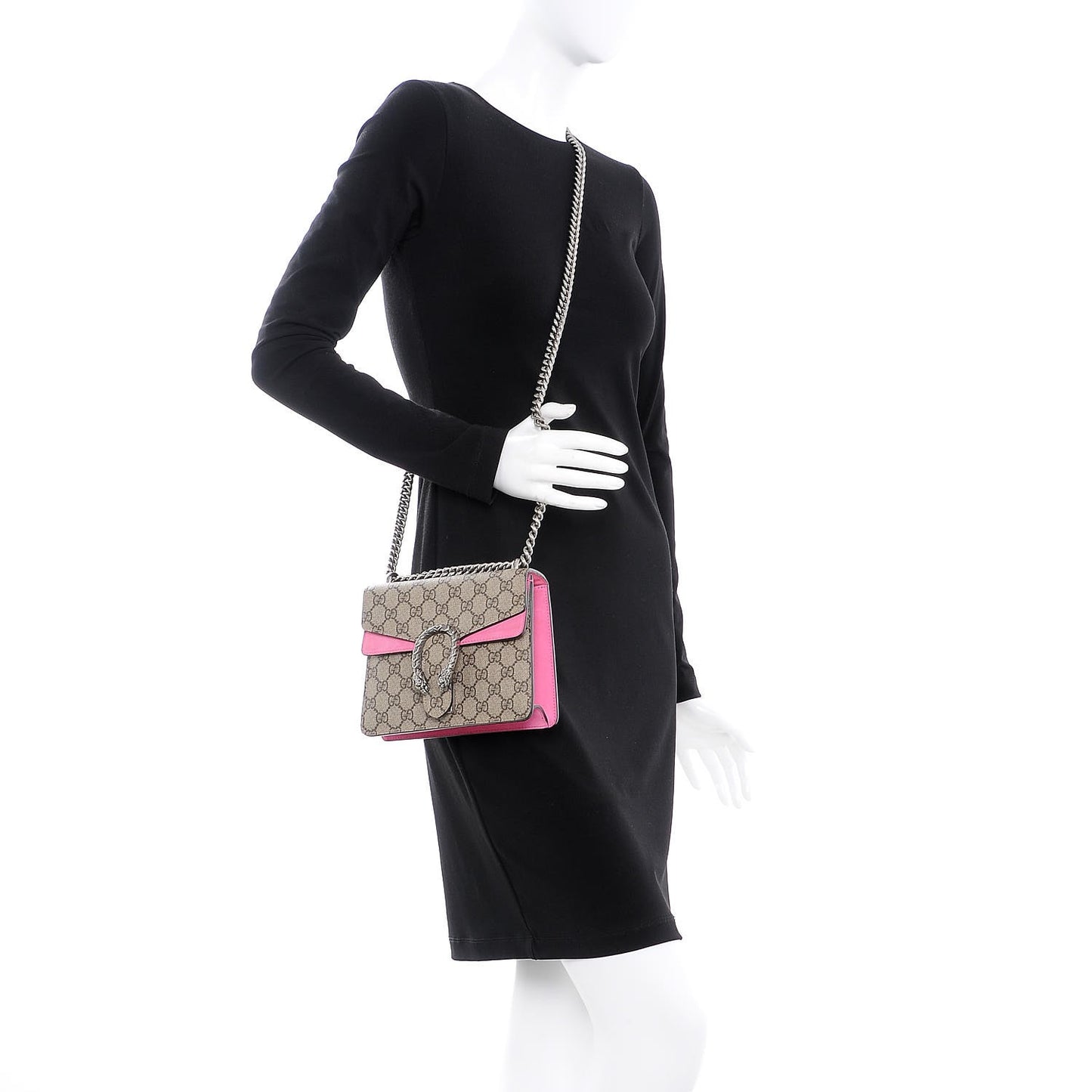 GG Supreme Monogram Mini Dionysus Shoulder Bag Pink