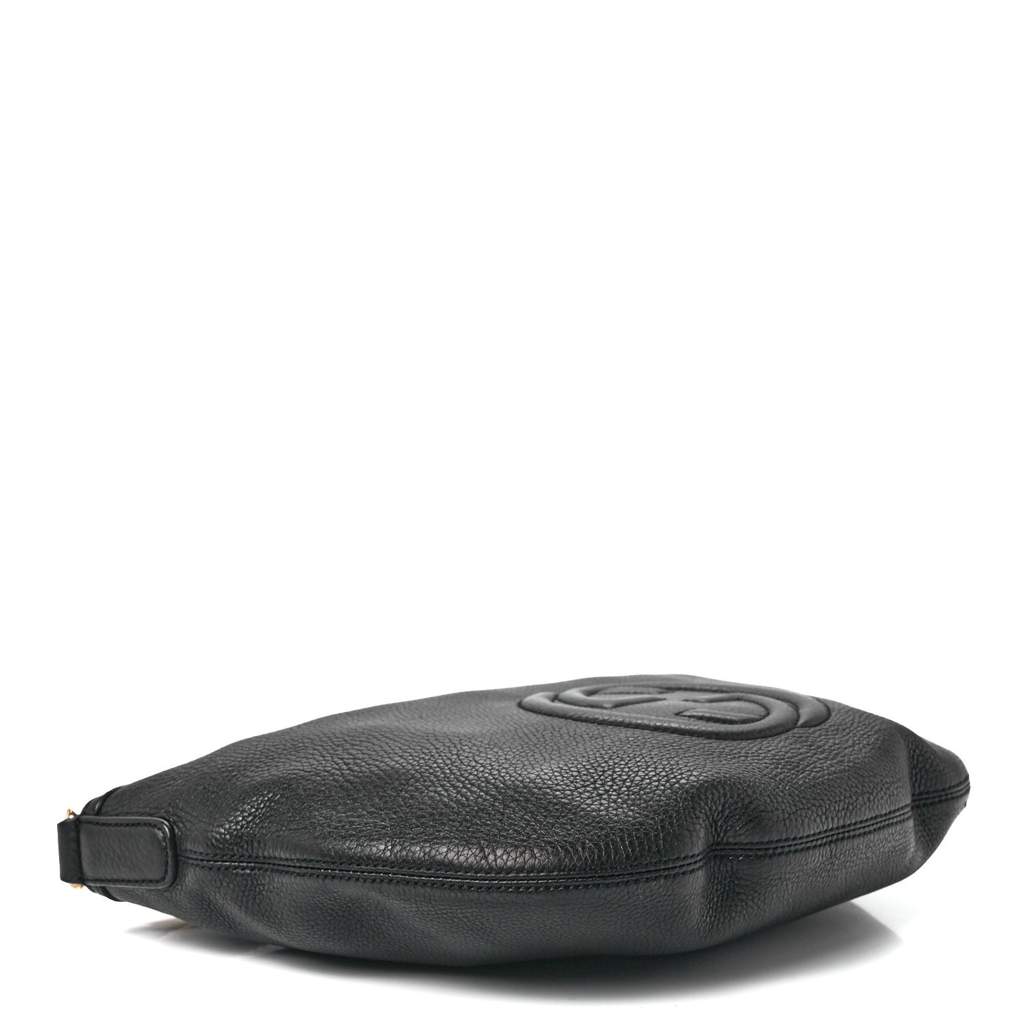 Pebbled Calfskin Small Soho Hobo Black