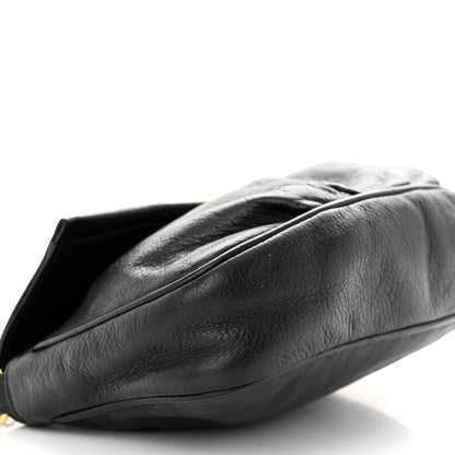 Fendi Vitello Flamingo Fendista Pouchette Crossbody Black 9 of 10