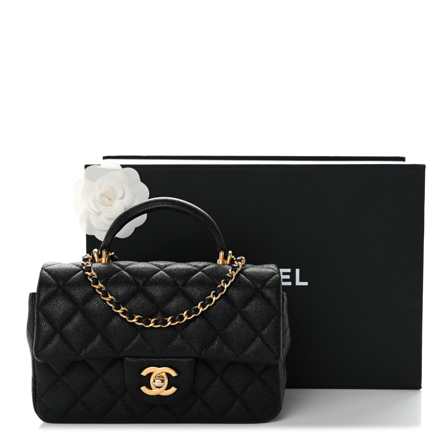 Chanel Caviar Quilted Mini Top Handle Rectangular Flap Black 11 of 11