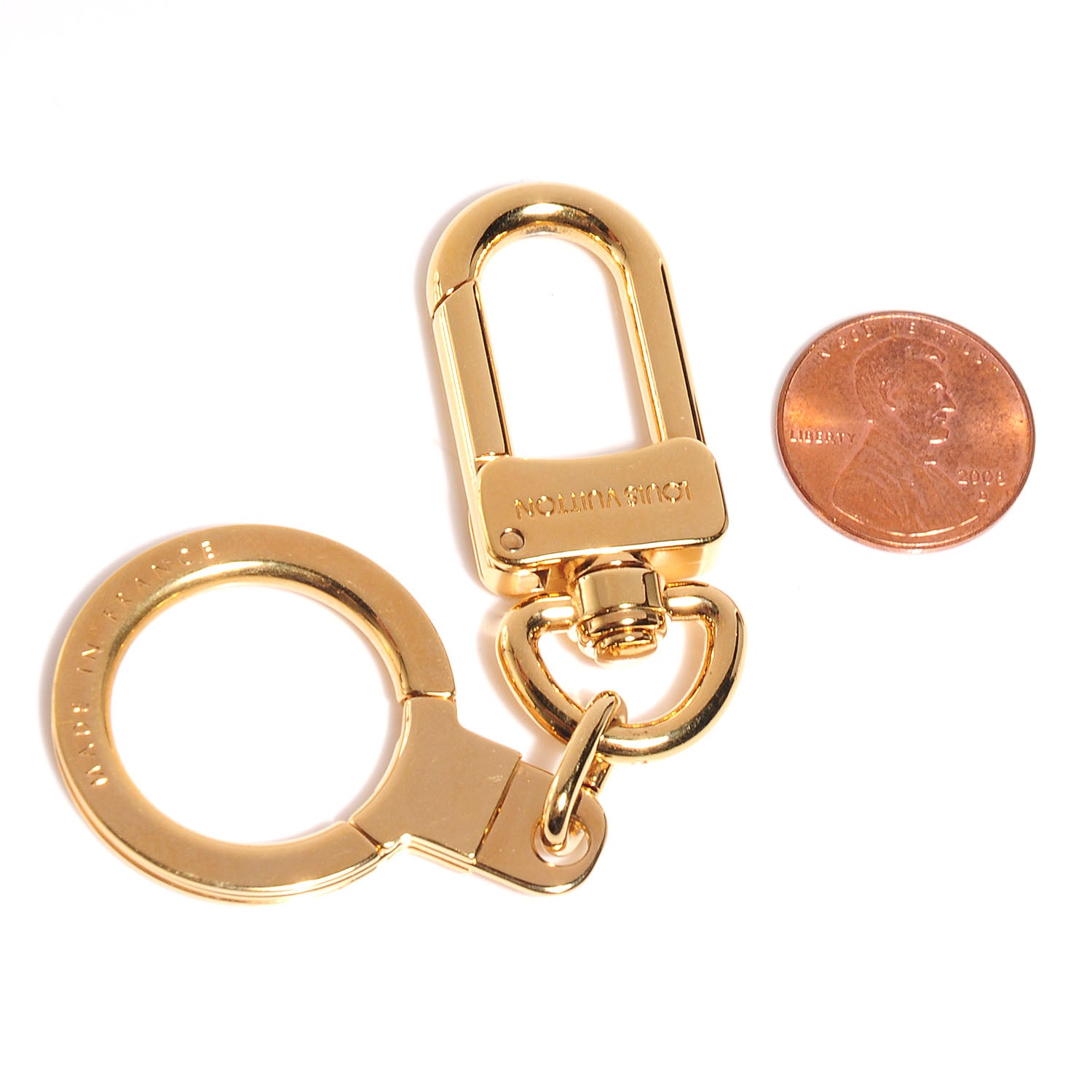 Louis Vuitton Pochette Extender Key Ring Gold 2 of 3