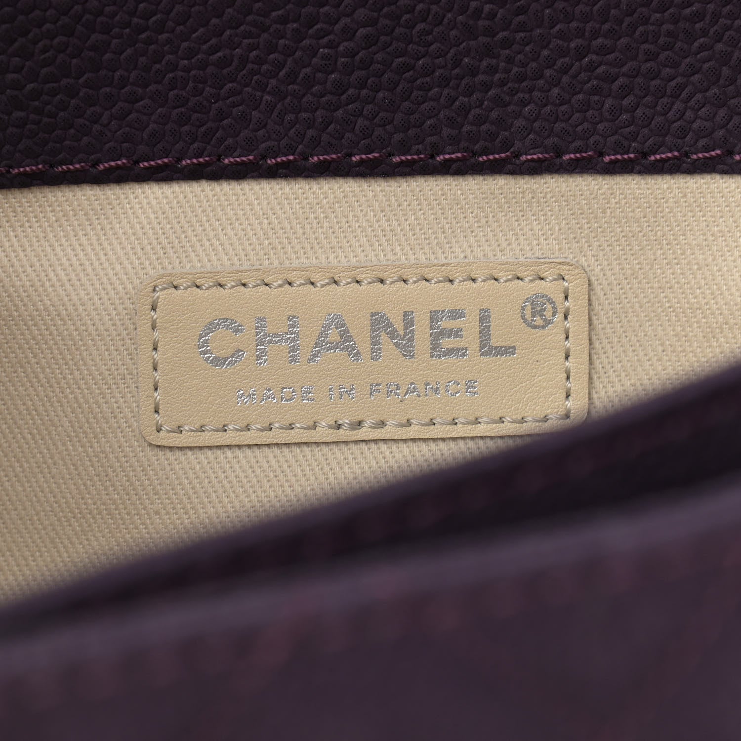 Chanel Iridescent Caviar Quilted Medium Lady Pearly Flap Plum 6 of 13