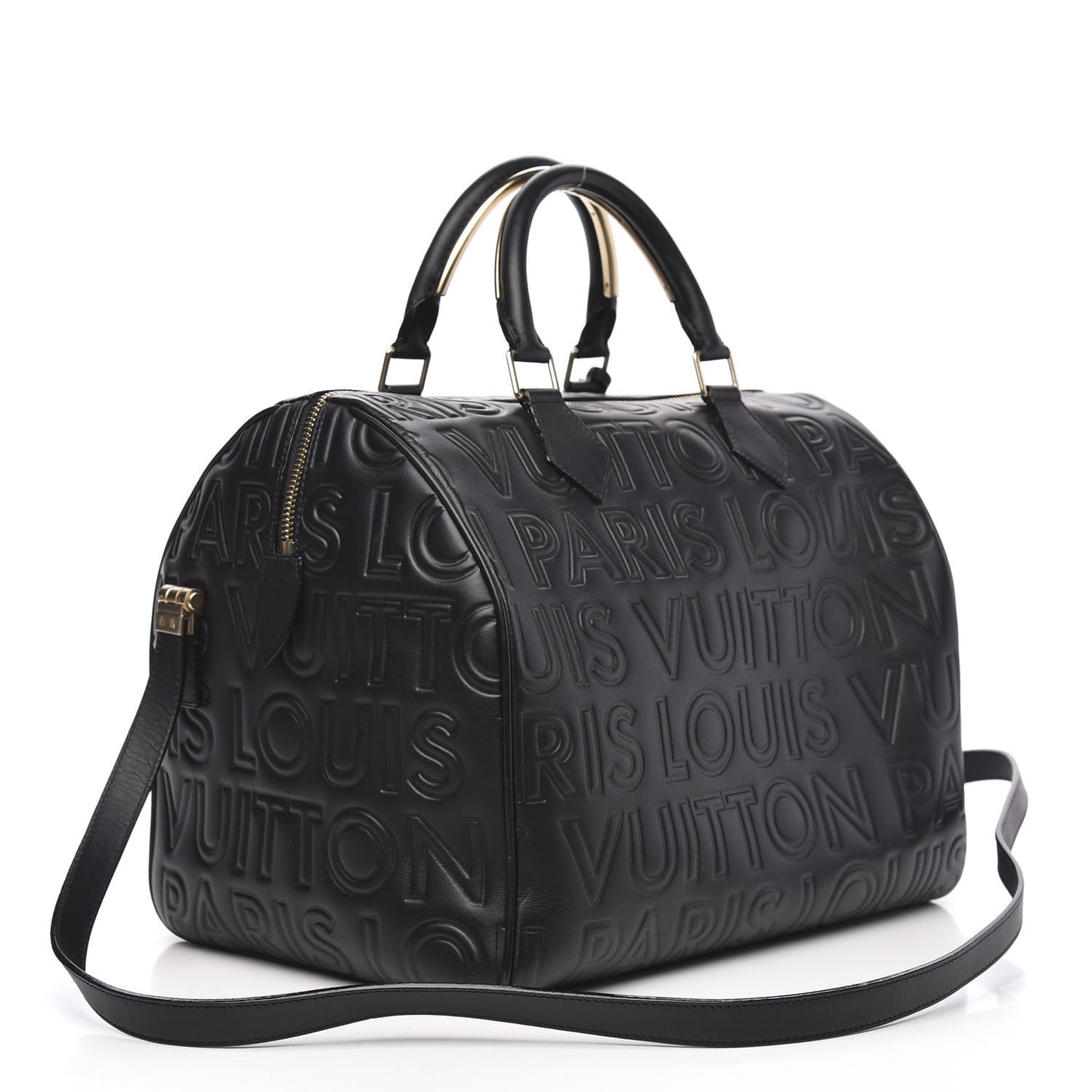 Calfskin Embossed Speedy Cube 30 Black