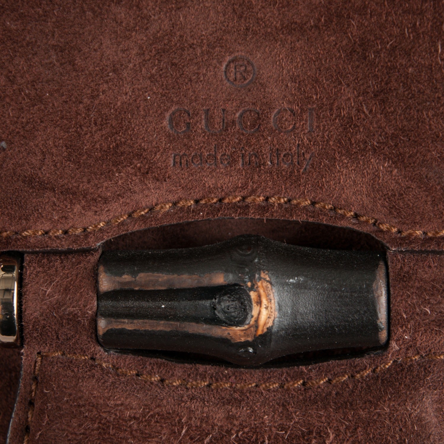 Gucci Suede Small Nouveau Fringe Shoulder Bag Brown 7 of 9