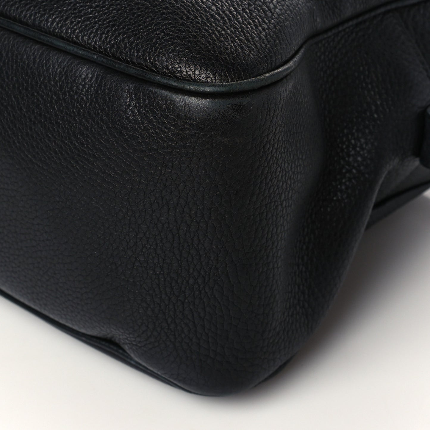 Pebbled Calfskin Medium Soho Bowler Black
