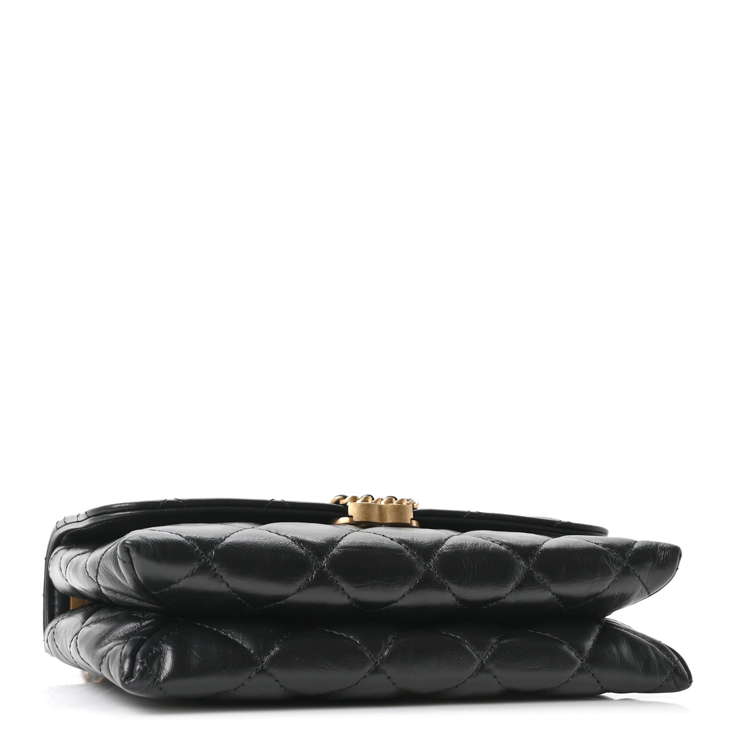 Chanel Lambskin Quilted Chanel 19 Chain Flap Wallet Black 3 of 10