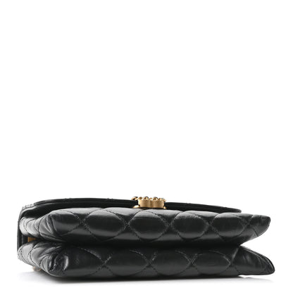Chanel Lambskin Quilted Chanel 19 Chain Flap Wallet Black 3 of 10