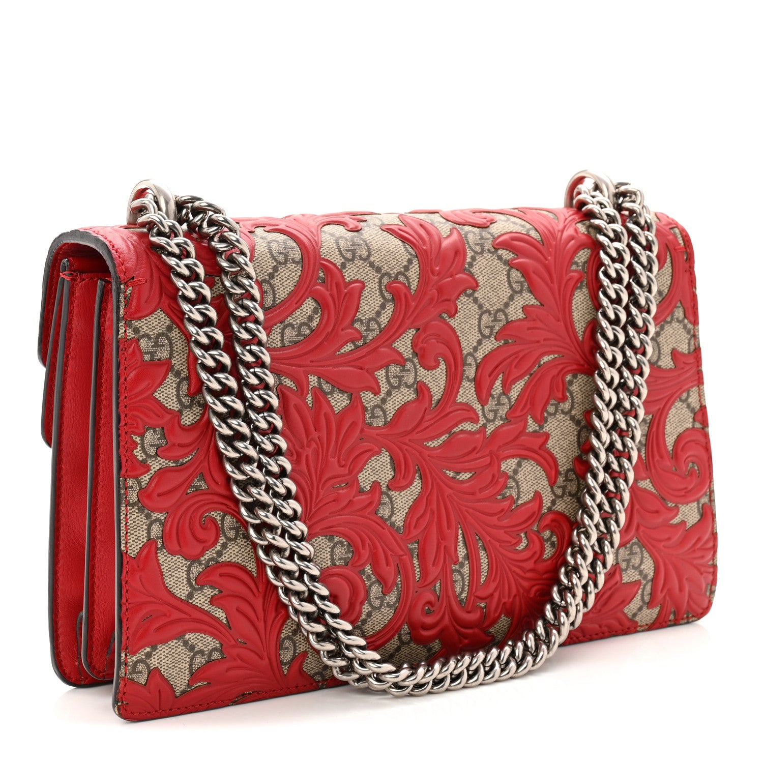 Gucci GG Supreme Monogram Arabesque Dionysus Shoulder Bag Hibiscus Red 3 of 11