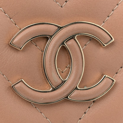 Chanel Calfskin Quilted Small Daily Chevron Flap Beige 14 of 14