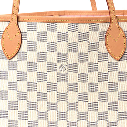 Louis Vuitton Damier Azur Neo Neverfull MM Rose Ballerine 9 of 11