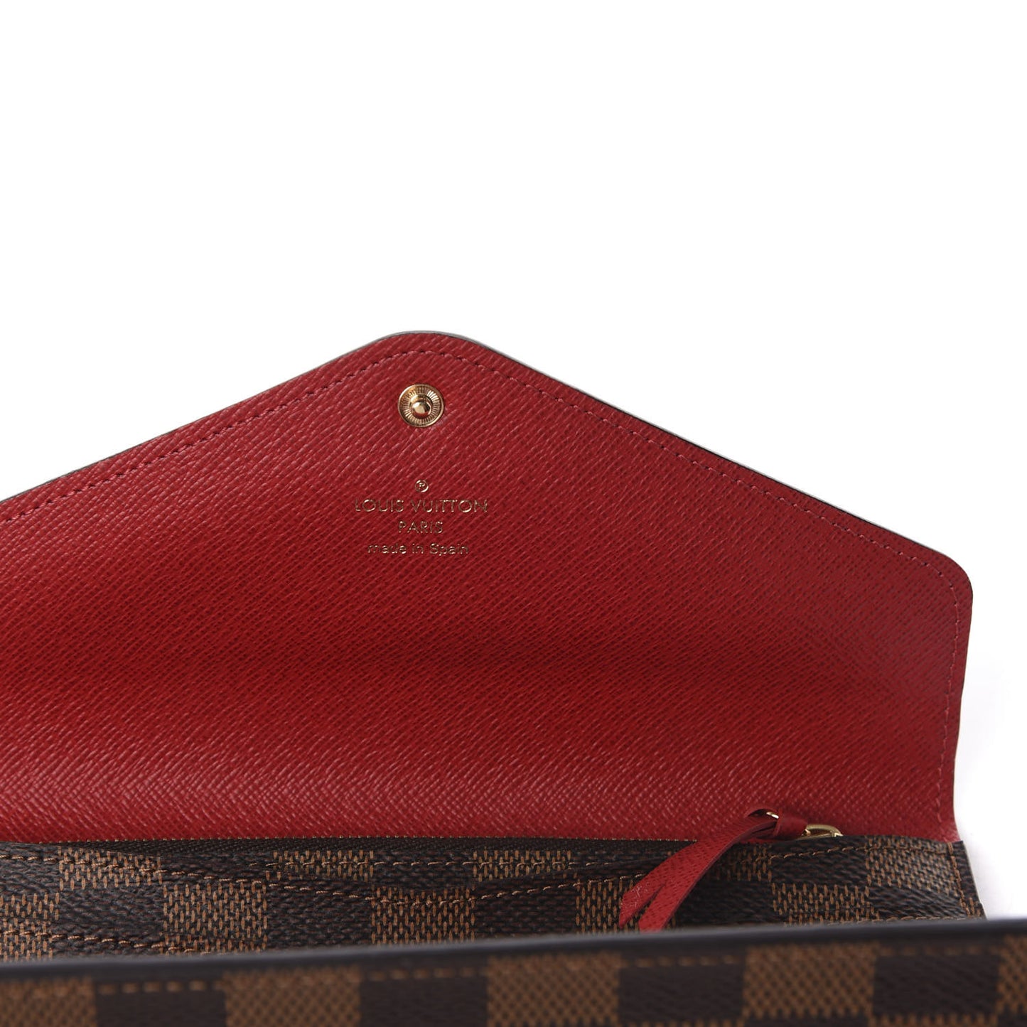 Damier Ebene Josephine Wallet Red