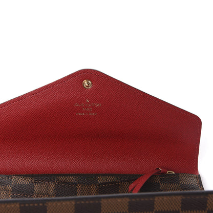 Louis Vuitton Damier Ebene Josephine Wallet Red 9 of 10