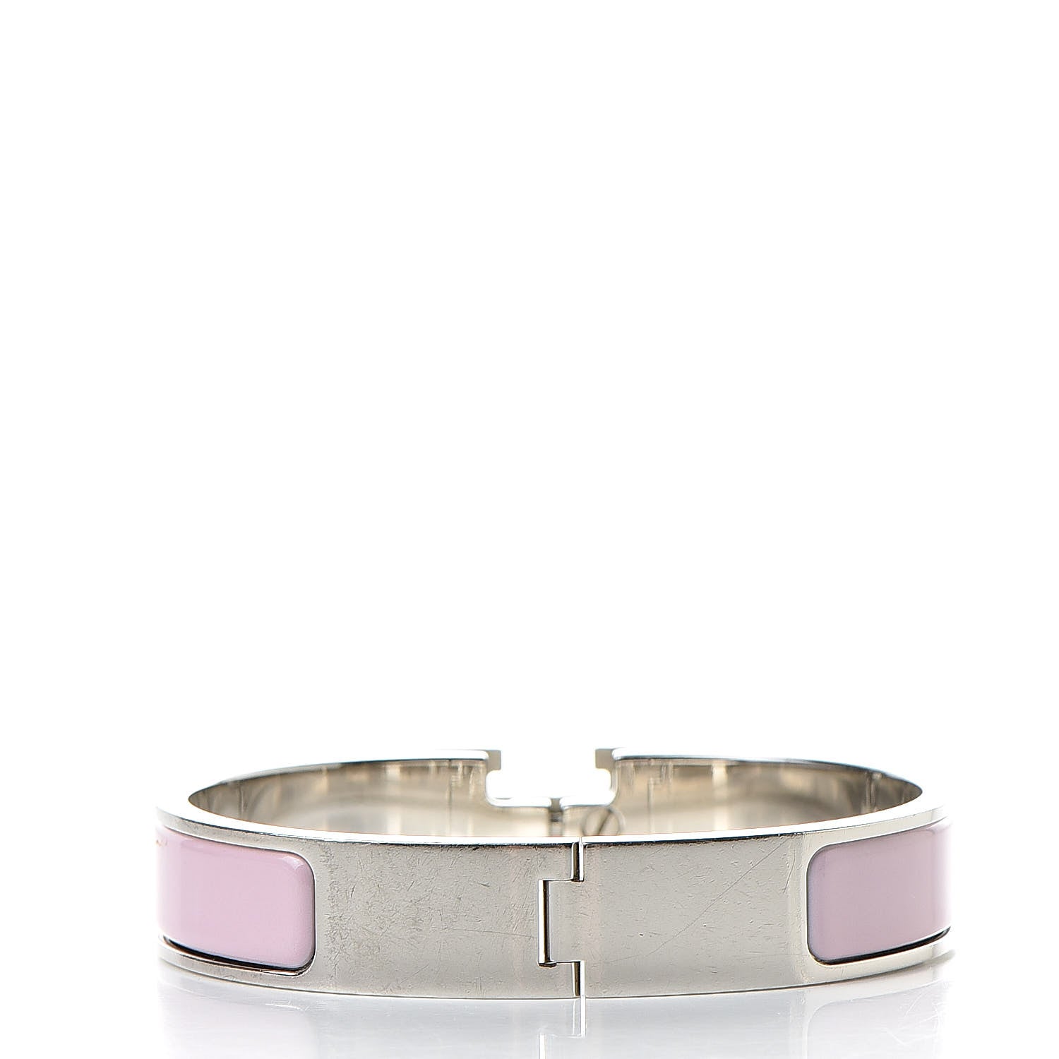 Hermes Enamel Narrow Clic Clac H Bracelet PM Rose Dragee 3 of 5