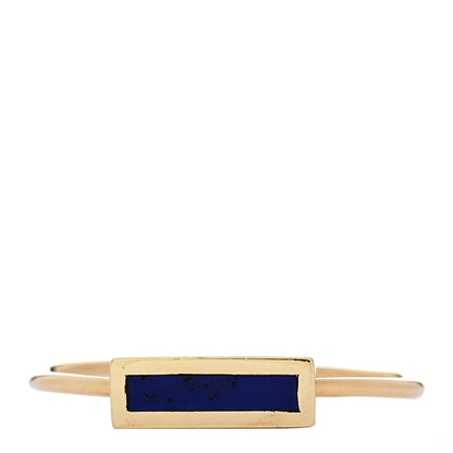 Jennifer Meyer 18K Yellow Gold Lapis Lazuli Bar Ring 53 6.25 1 of 6