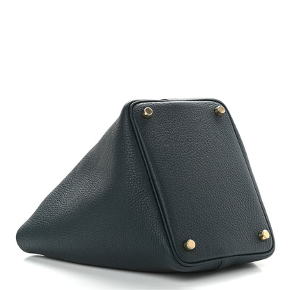 Hermes Taurillon Clemence Picotin Lock 18 PM Vert Cypress 4 of 9