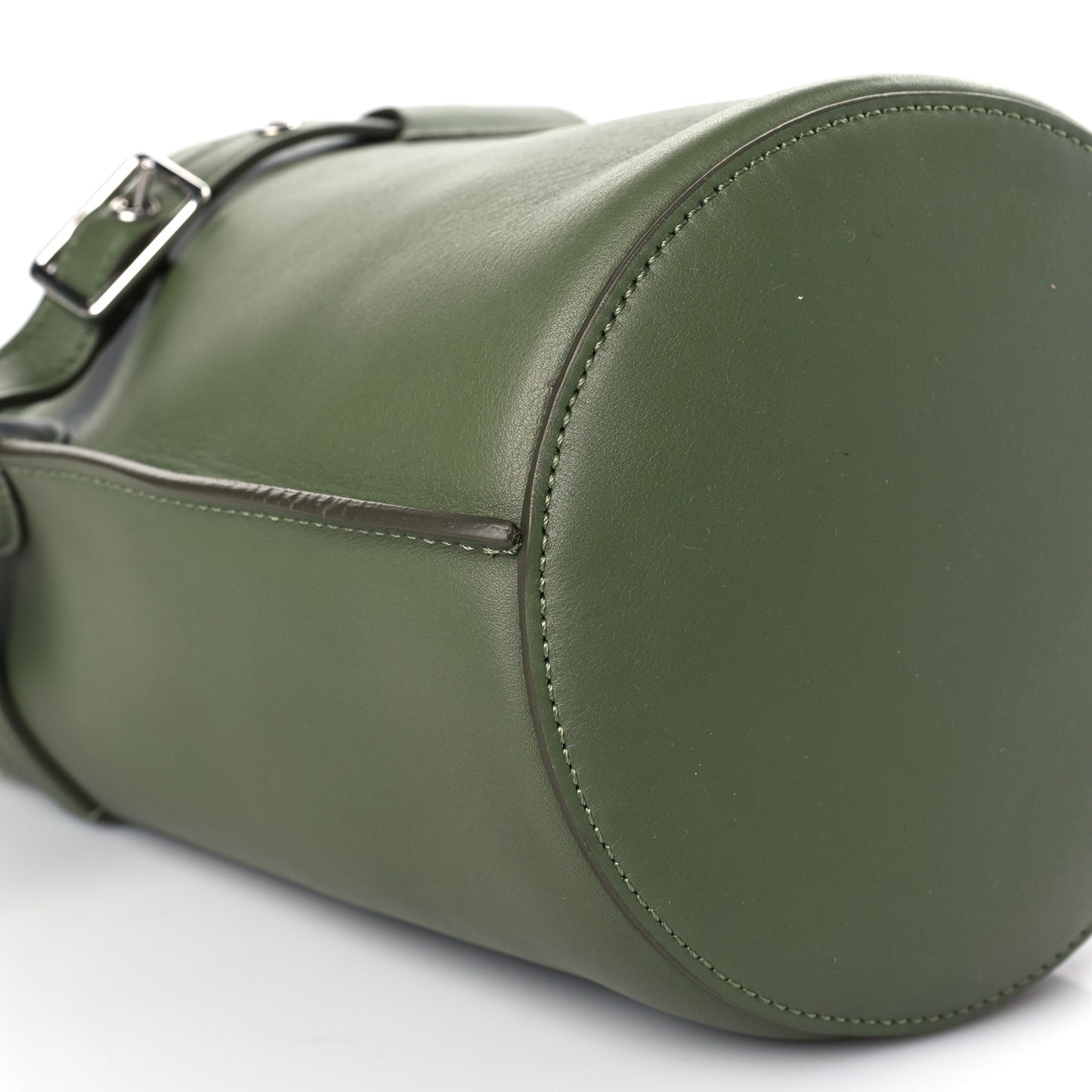 Smooth Calfskin Nano Big Bag Bucket Army Green
