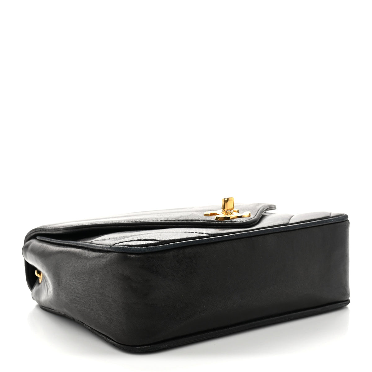 Chanel Lambskin Chevron Quilted Mini Square Flap Black 4 of 13