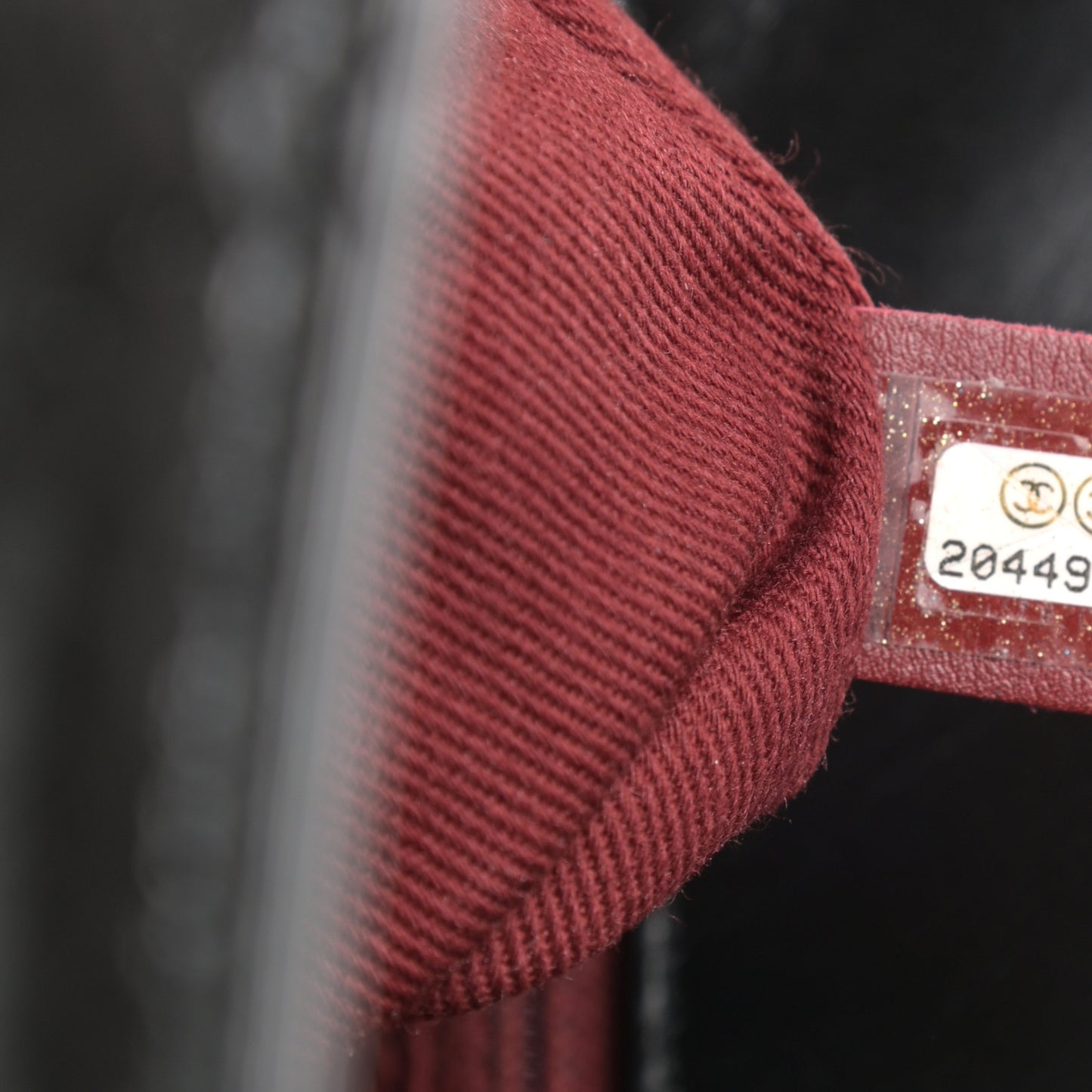 Glazed Calfskin Quilted Large Front Pocket Tote Black