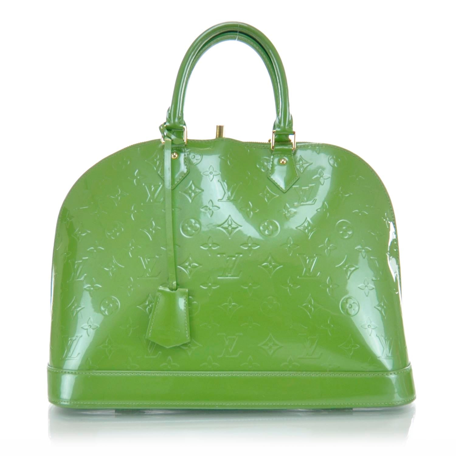 Louis Vuitton Vernis Alma MM Vert Tonic 1 of 9