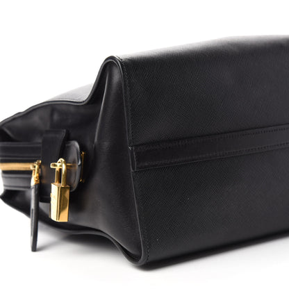 Prada Saffiano City Calfskin Medium Esplanade Tote Black 6 of 10