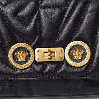 Versace Nappa Quilted Icon Small Crossbody Bag Black 9 of 10