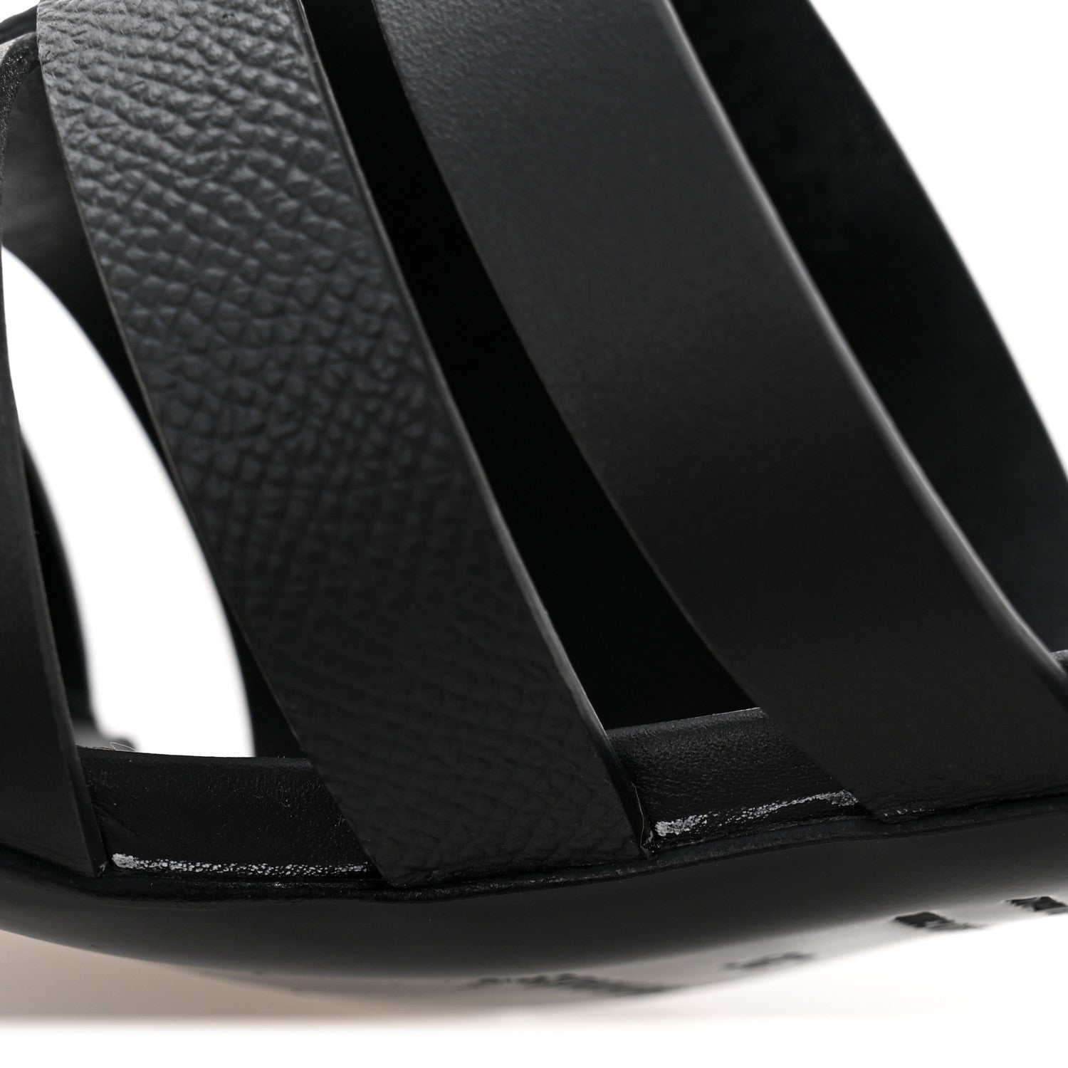 Hermes Calfskin Epsom Amica Sandals 35 Black 11 of 11