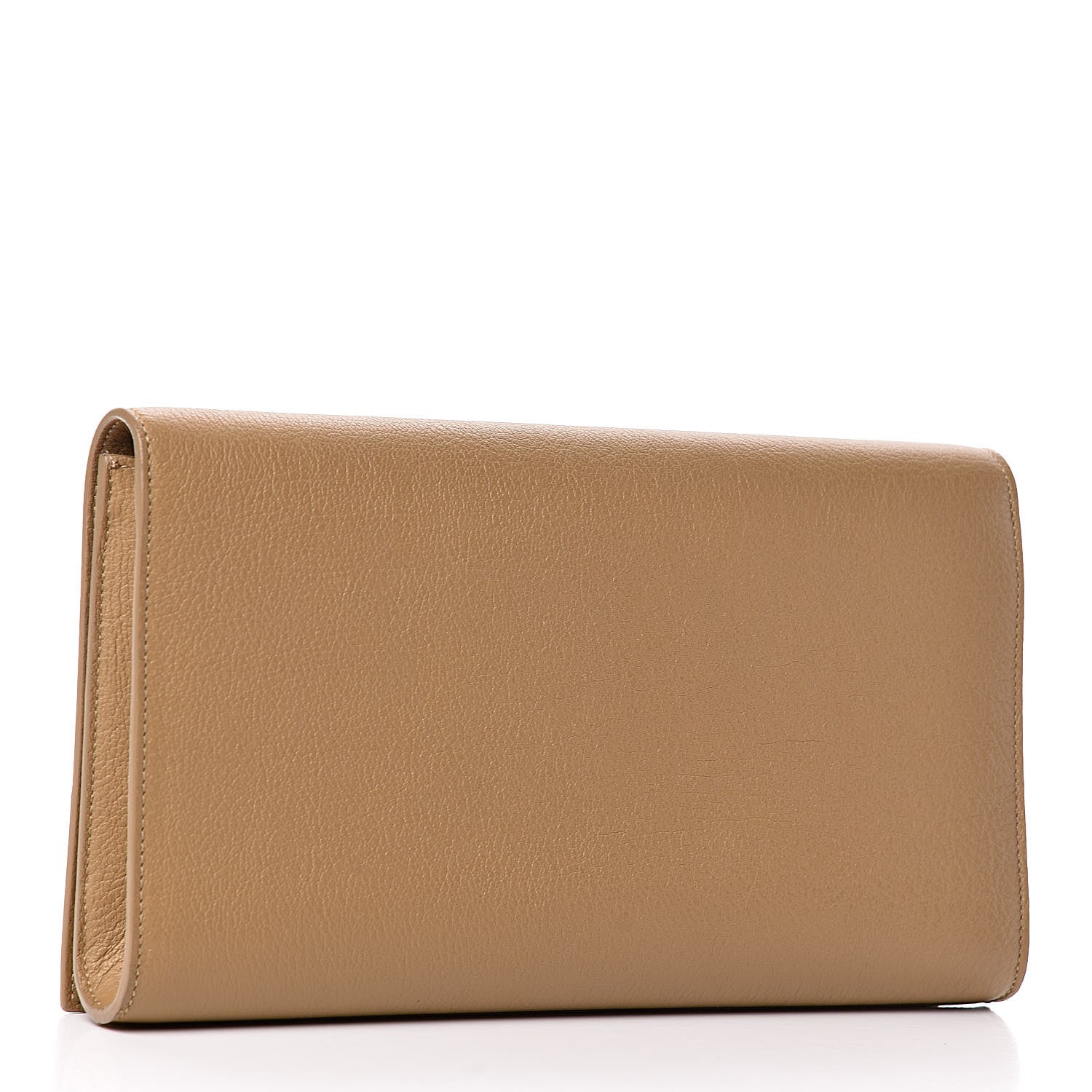 Saint Laurent Calfskin Monogram Large Belle De Jour Clutch Beige 3 of 9