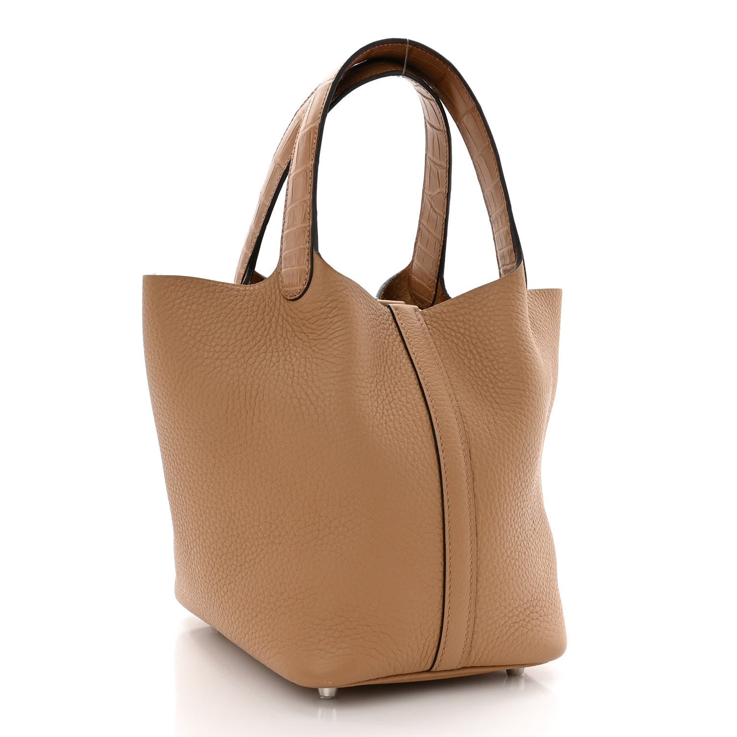 Hermes Taurillon Clemence Matte Alligator Picotin Lock Touch 18 PM Chai 4 of 13