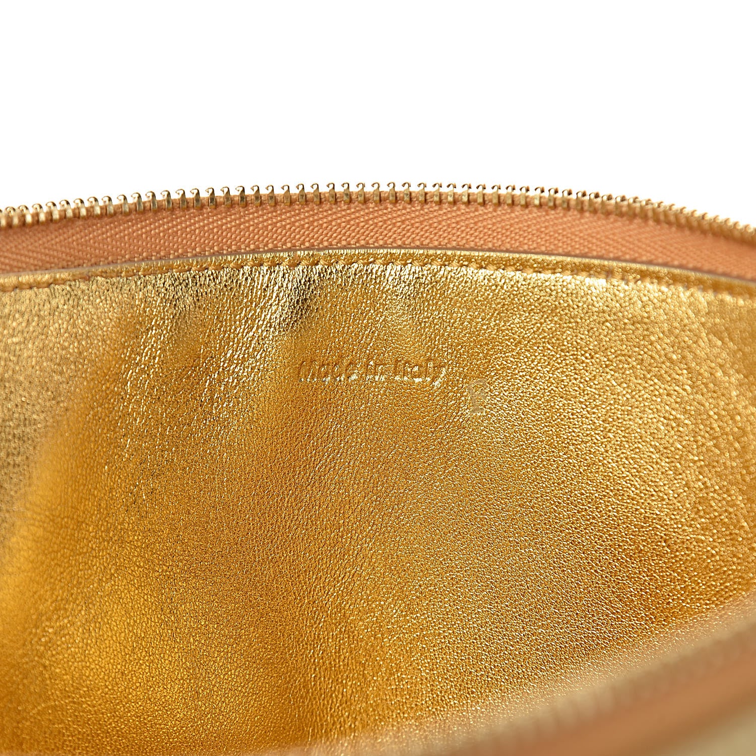 Celine Metallic Lambskin Bi-Color Coeur Ipad Clutch Gold 6 of 9