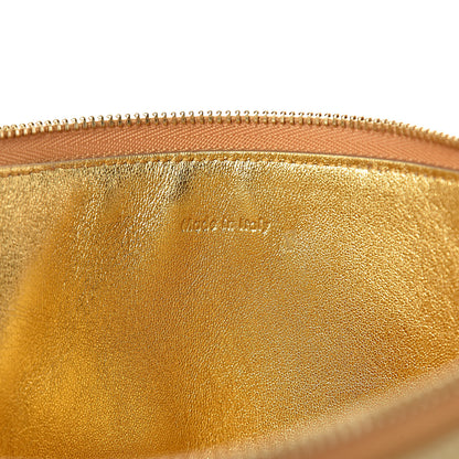 Celine Metallic Lambskin Bi-Color Coeur Ipad Clutch Gold 6 of 9