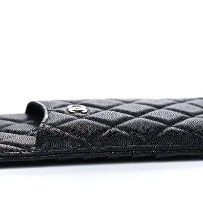 Chanel Caviar Quilted Classic Flat Wallet Pouch Black 5 of 8