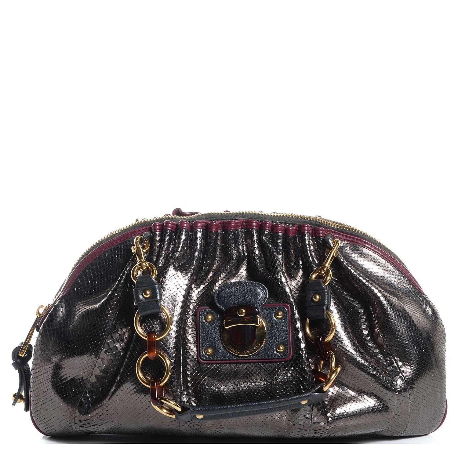 Marc Jacobs Python Capra Satchel Anthracite 1 of 9