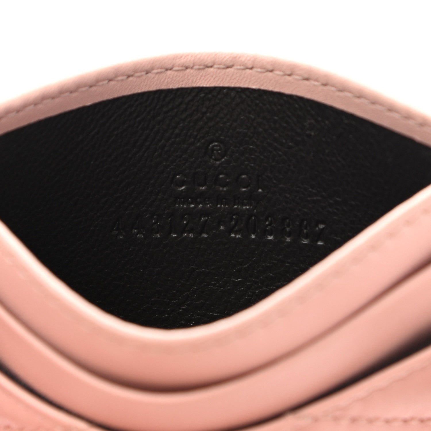 Gucci Calfskin Matelasse GG Marmont Card Holder Perfect Pink 6 of 8