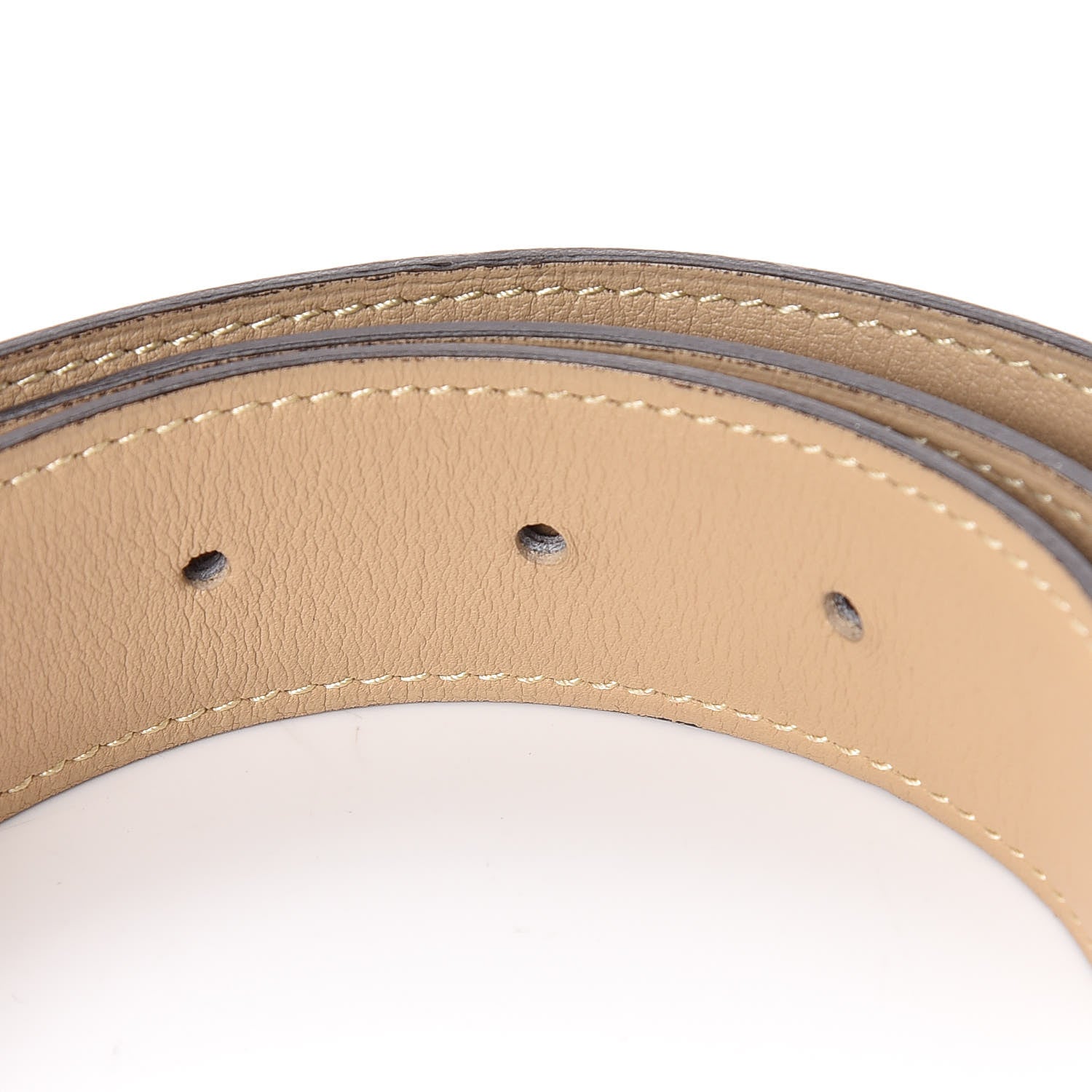 Hermes Chamonix Swift Strie 32mm H Belt 90 Chocolate Parchemin 6 of 9