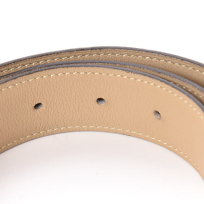 Hermes Chamonix Swift Strie 32mm H Belt 90 Chocolate Parchemin 6 of 9