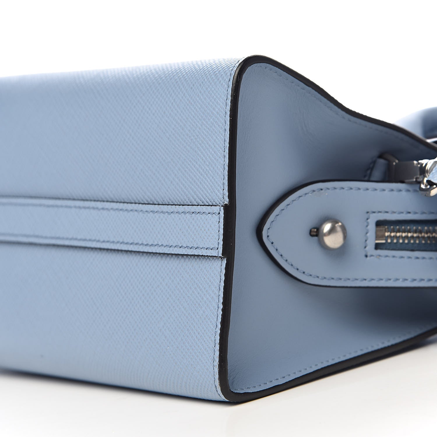 Prada Saffiano Cuir Calfskin Mini Monochrome Top Handle Tote Astrale 11 of 12