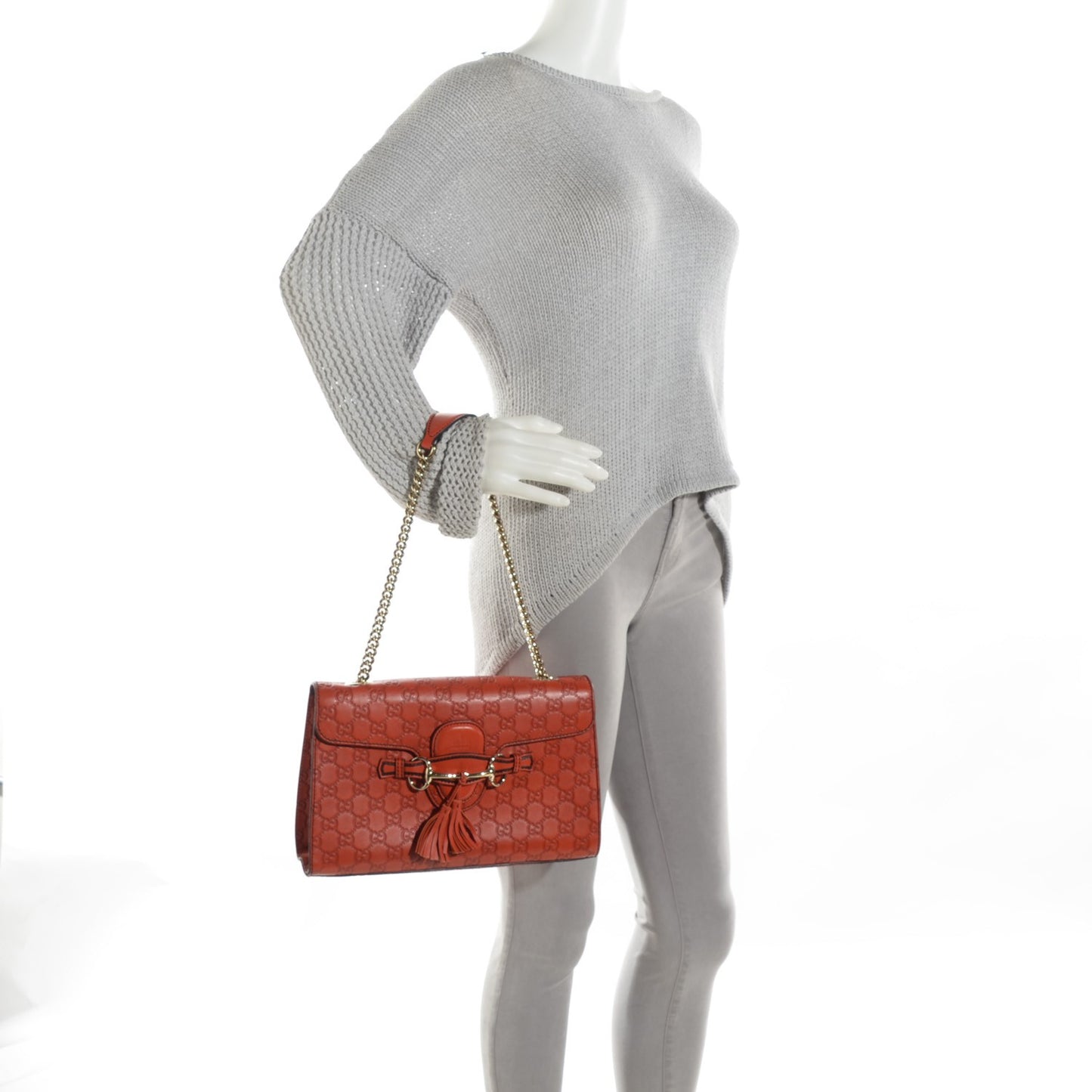 Guccissima Medium Emily Chain Shoulder Bag Sun Orange
