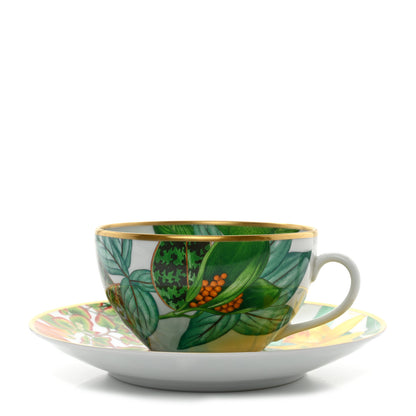 Hermes Porcelain Passifolia Tea Cup And Saucer 1 of 11