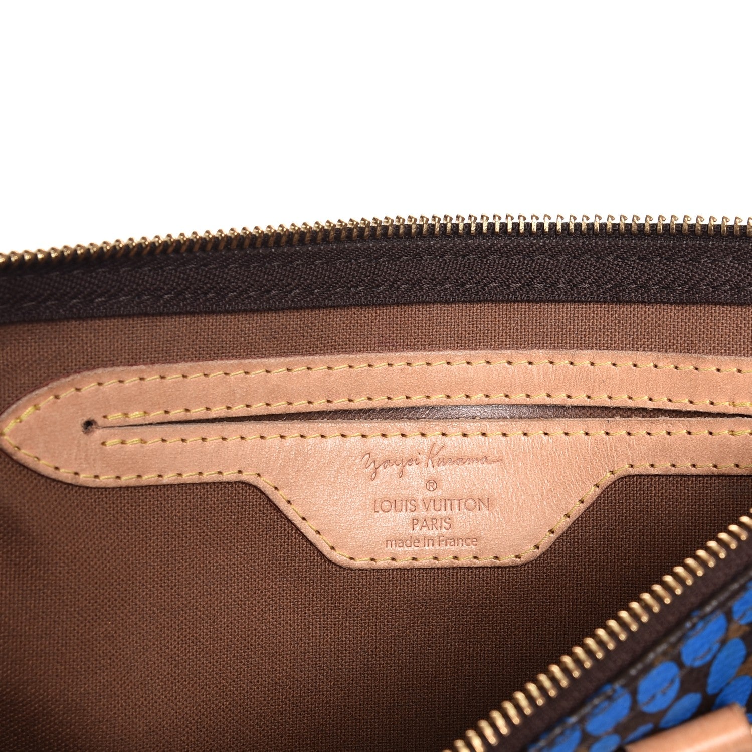 Louis Vuitton Monogram Kusama Town Speedy 30 Blue 6 of 15