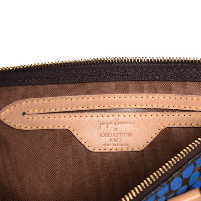 Louis Vuitton Monogram Kusama Town Speedy 30 Blue 6 of 15