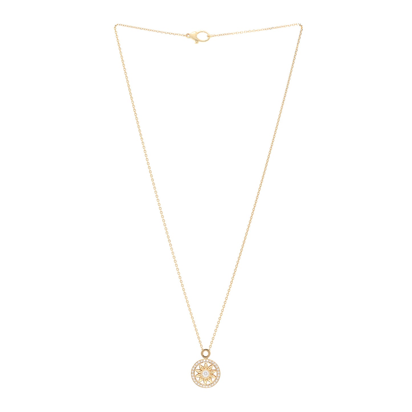 18K Yellow Gold Diamond Winston Gates Pendant Necklace