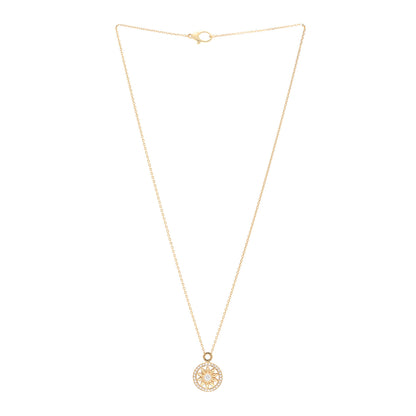 Harry Winston 18K Yellow Gold Diamond Winston Gates Pendant Necklace 3 of 6