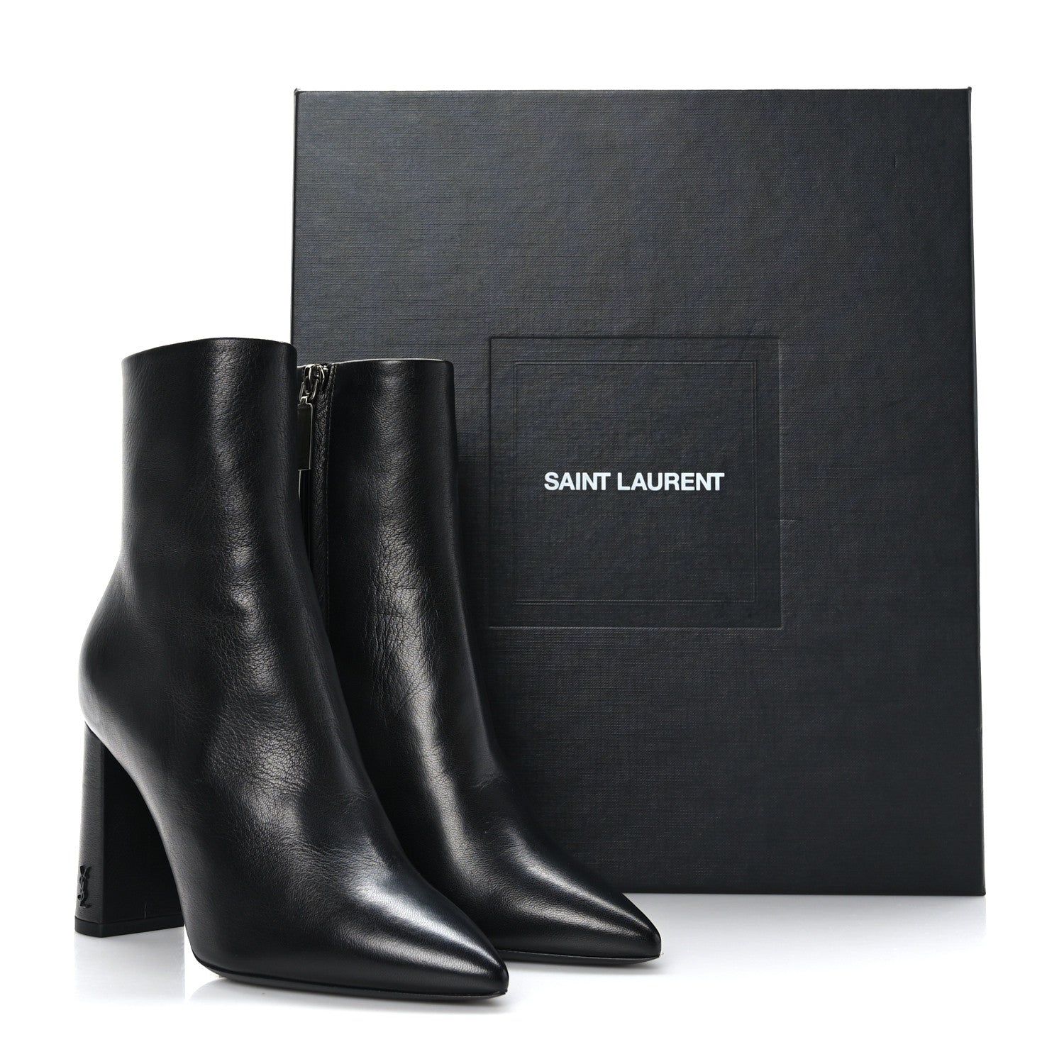 Saint Laurent Calfskin Betty 95 Ankle Boots 35 Black 9 of 9