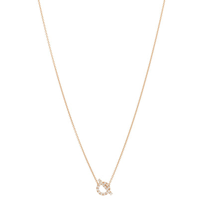 Hermes 18K Rose Gold Diamond Finesse Pendant Necklace 1 of 3