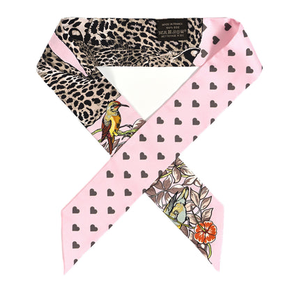 Hermes Silk Jungle Love Love Twilly Rose Pale Etoupe 1 of 4