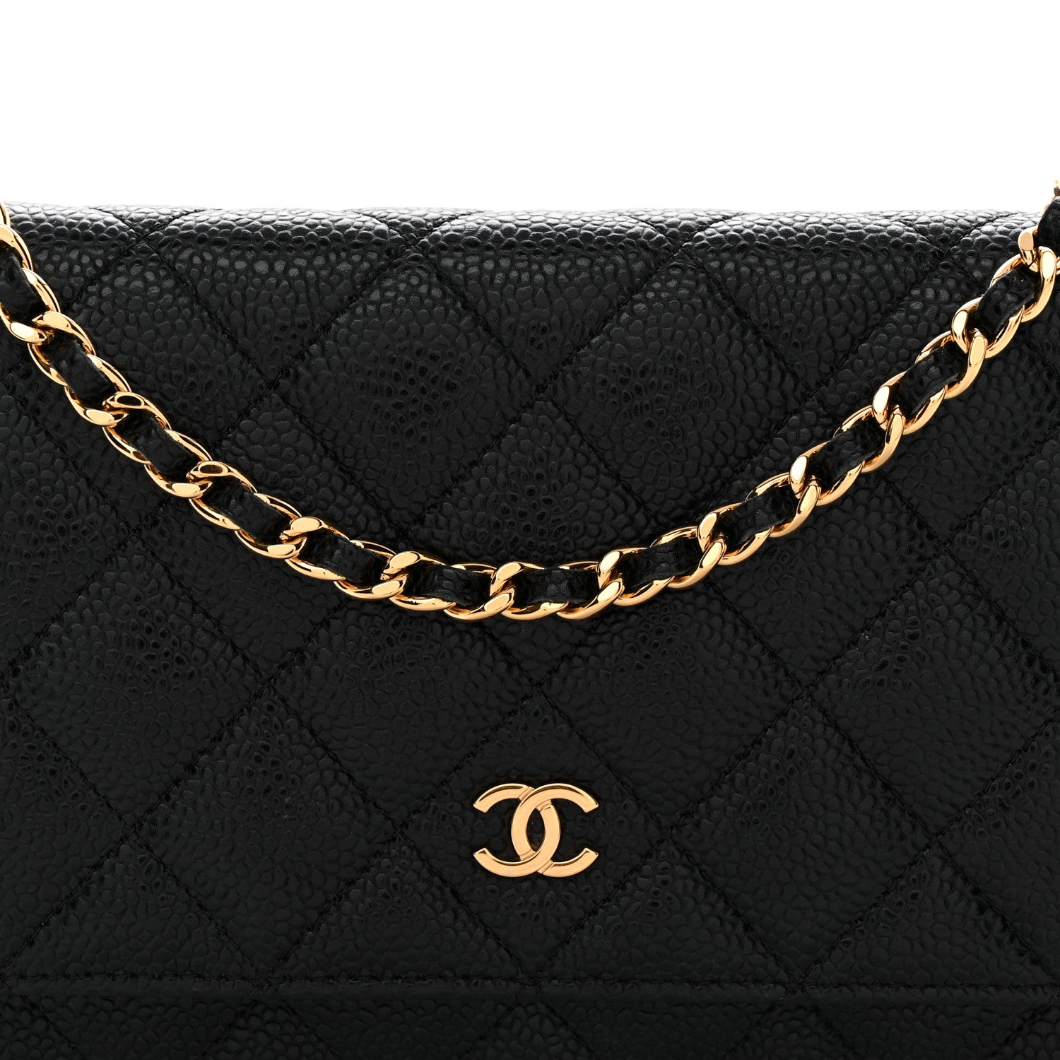 Chanel Caviar Quilted Wallet On Chain WOC Black 9 of 12