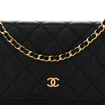 Chanel Caviar Quilted Wallet On Chain WOC Black 9 of 12