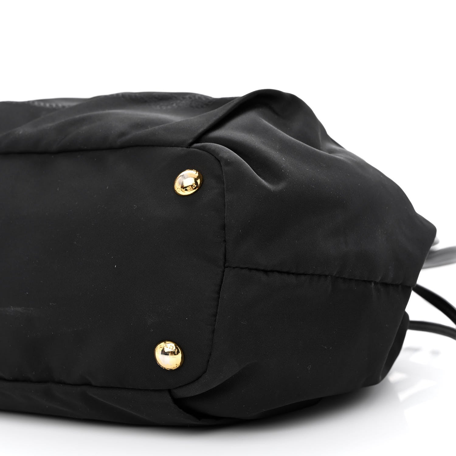 Prada Tessuto Nylon Jacquard Logo Drawstring Tote Black 10 of 10