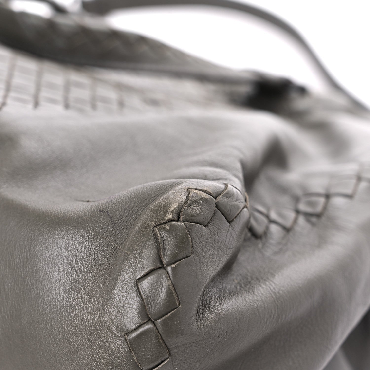 Bottega Veneta Calfskin Intrecciato Large Leggero Tote Kaki Fondente 13 of 43